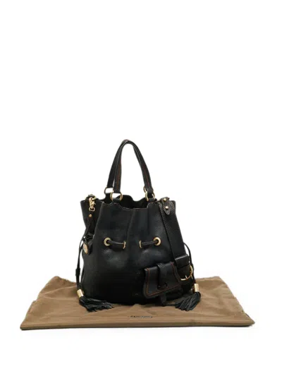 Pre-owned Lancel Premiere Flirt Bucket Bag In Black