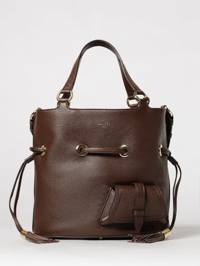 Lancel Premiere Flirt Grained Leather Bag In Brown