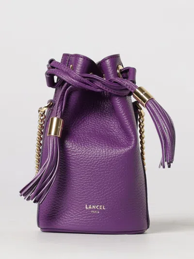 Lancel Premiere Flirt Grained Leather Bag In Purple