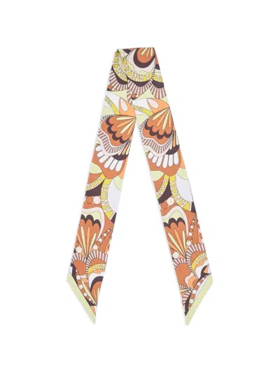 Lancel Printed Headband In Orange