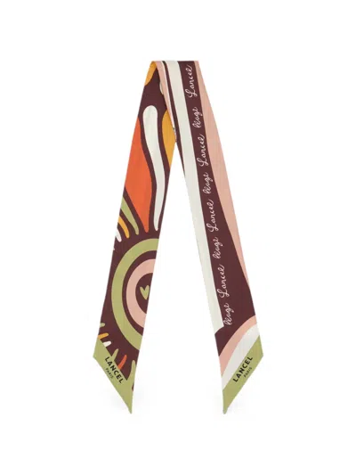 Lancel Printed Silk Headband In Multi