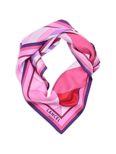 Lancel Printed Triangle Headband In Pink