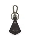 Lancel Pyramid Grained-leather Keyring In Pattern