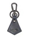 Lancel Pyramid Leather Keyring In Blue