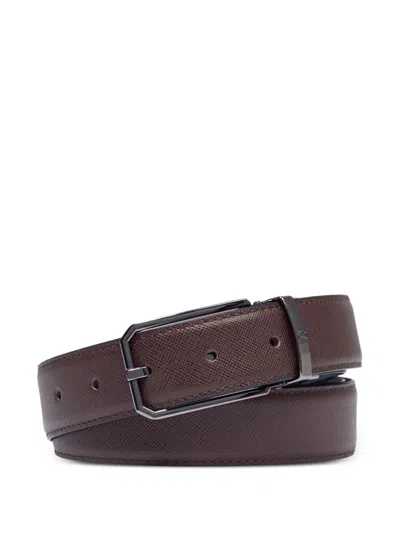 Lancel Reversible Belt In Braun