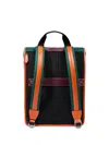 Lancel Rolltop Leather-trimmed Backpack In Multi