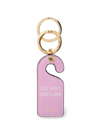 Lancel Room Mood Leather Keyring In Orange