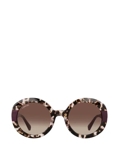 Lancel Rosie Round Sunglasses In Brown