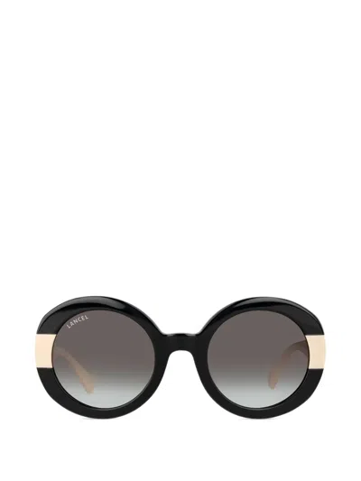 Lancel Rosie Round-frame Sunglasses In Black
