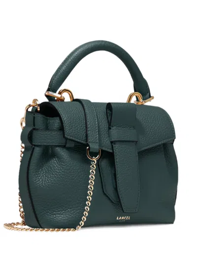 Lancel S Charlie Grained-leather Tote Bag In Green