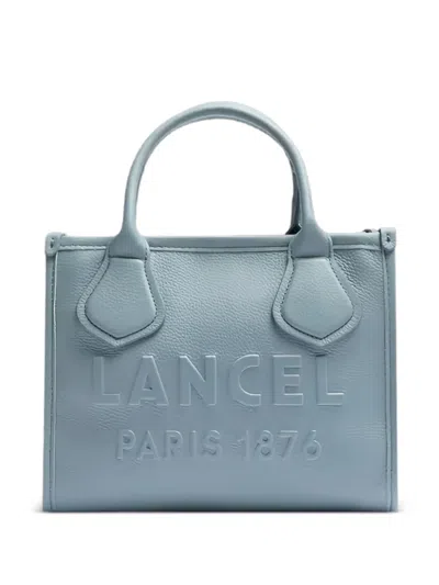 Lancel S Jour Logo-embossed Leather Tote Bag In Blue