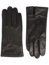 Lancel Sellier Logo-stamp Lather Gloves In Black