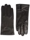 LANCEL SELLIER LOGO-STAMP LEATHER GLOVES