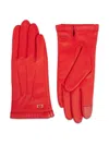 Lancel Sellier Handschuhe Mit Ziernaht In Rot