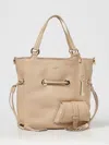 Lancel Premier Flirt Leather Bucket Bag In Neutral