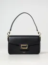 Lancel Leather Medium Flap Bag In Black