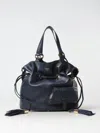 Lancel Premier Flirt Leather Bucket Bag In Blue