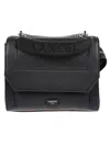 Lancel Ninon Medium Textured Leather Bag In Black