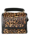 Lancel Ninon Leopard-print Flap Bag In Black
