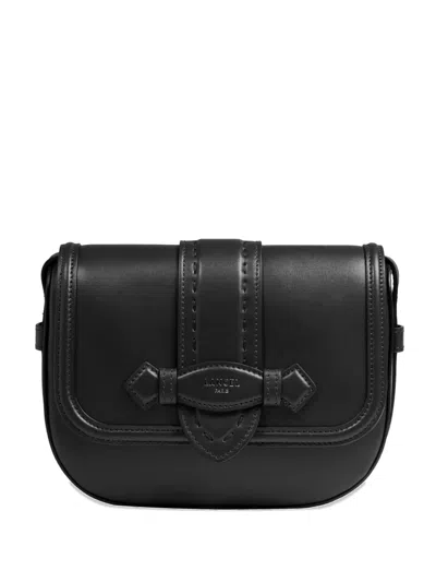 Lancel Sienna Flap-detail Leather Bag In Black