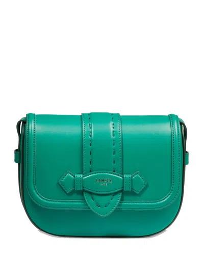Lancel Sienna Flap-detail Leather Bag In Green