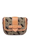 Lancel Sienna Geometric-pattern Cross Body Bag In Brown