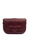 Lancel Sienna Leather Cross Body Bag In Red