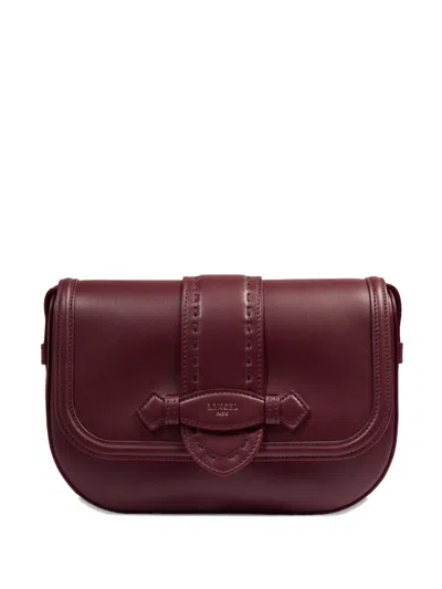 Lancel Sienna Leather Cross Body Bag In Red