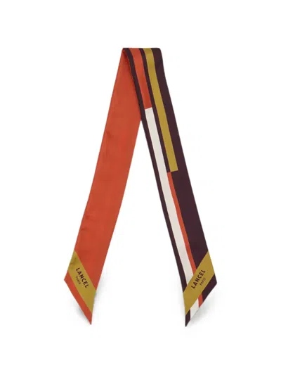 Lancel Silk Twill Headband In Brown