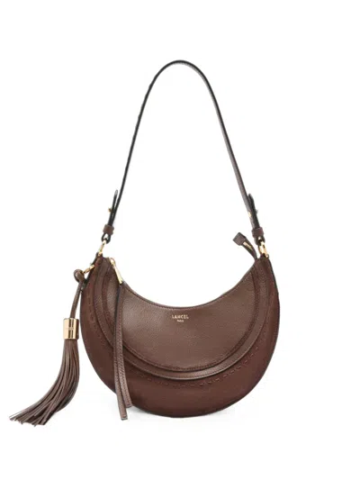 Lancel Small Hoboheme Leather Shoulder Bag In Brown