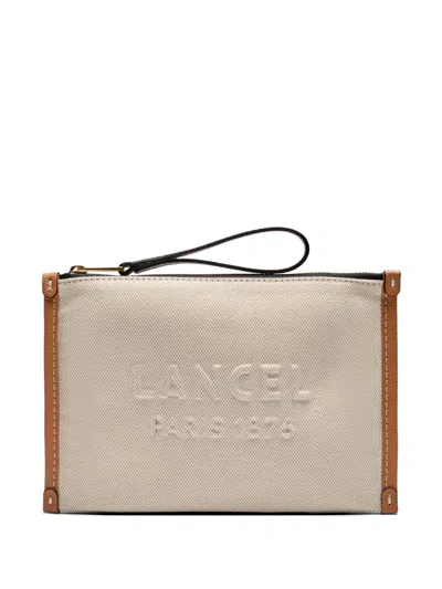 Lancel Small Jour Zip Clutch Bag In Neutral