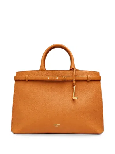 Lancel Small Leather Tote Bag In Brown