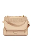 Lancel Small Ninon De  Leather Flap Bag In Neutrals