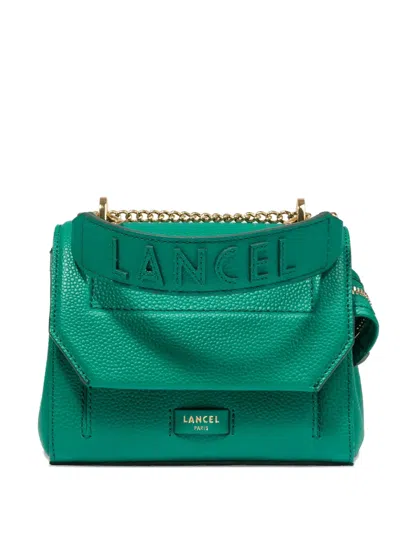 Lancel Small Ninon Flap Leather Bag In Green
