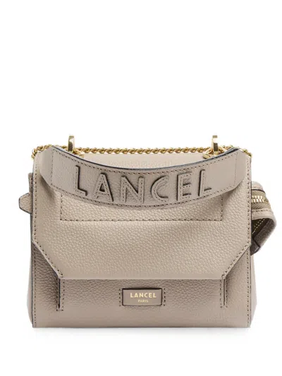 Lancel Small Ninon Grained-leather Cross Body Bag In Brown