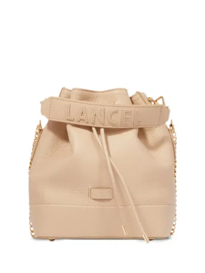 LANCEL SMALL NINON LEATHER BUCKET BAG