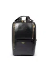 Lancel Small Origami Double-zip Leather Backpack In Black