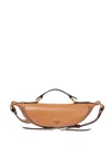 Lancel Small Origami Leather Crossbody Bag In Brown