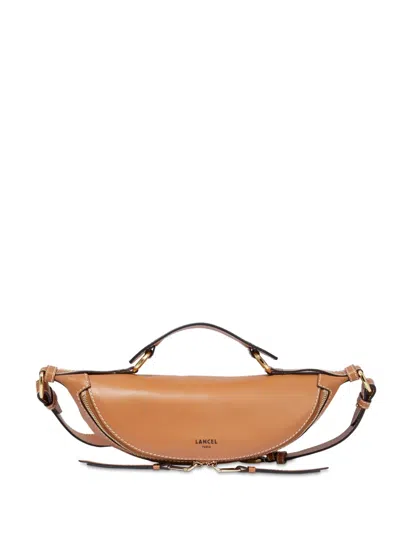 Lancel Small Origami Leather Crossbody Bag In Brown
