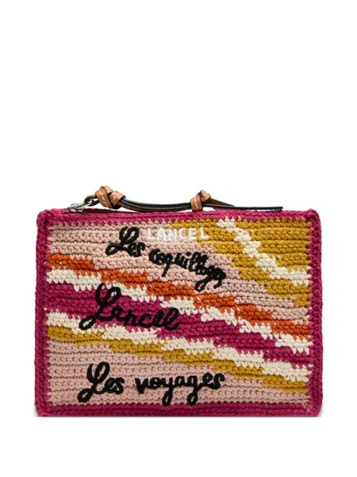 Lancel Small Summer Mania Zip Clutch Bag In Neutral