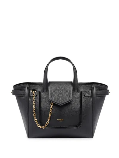 Lancel Small Thea Grained Leather Tote Bag In Neutral