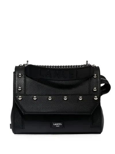 Lancel Studded Leather Cross Body Bag In Black