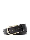 Lancel Stud-embellished Ardillon Belt In Black