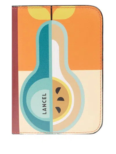 Lancel Summer Mania Passport Holder In Orange