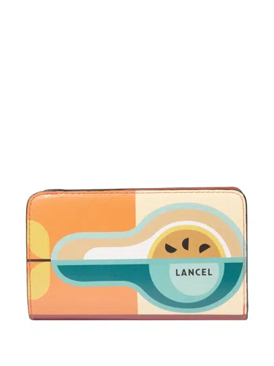 Lancel Summer Mania Wallet In Orange