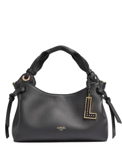 Lancel Swann Grained Leather Tote Bag In Gray