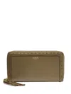 Lancel Tassel Zip-around Wallet In Green