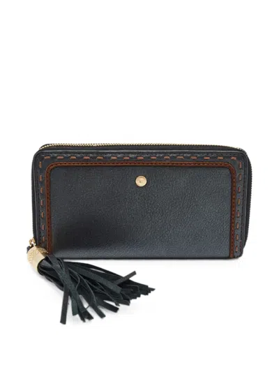 Pre-owned Lancel Tassel-detail Wallet In Gray