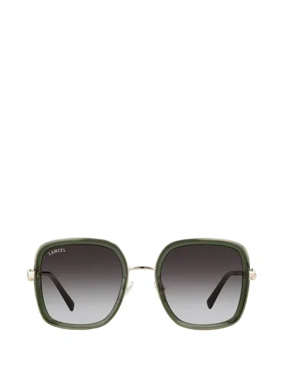Lancel Tess Geometric Sunglasses In Green