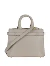 Lancel Top Handle Clutch Bag In Gray